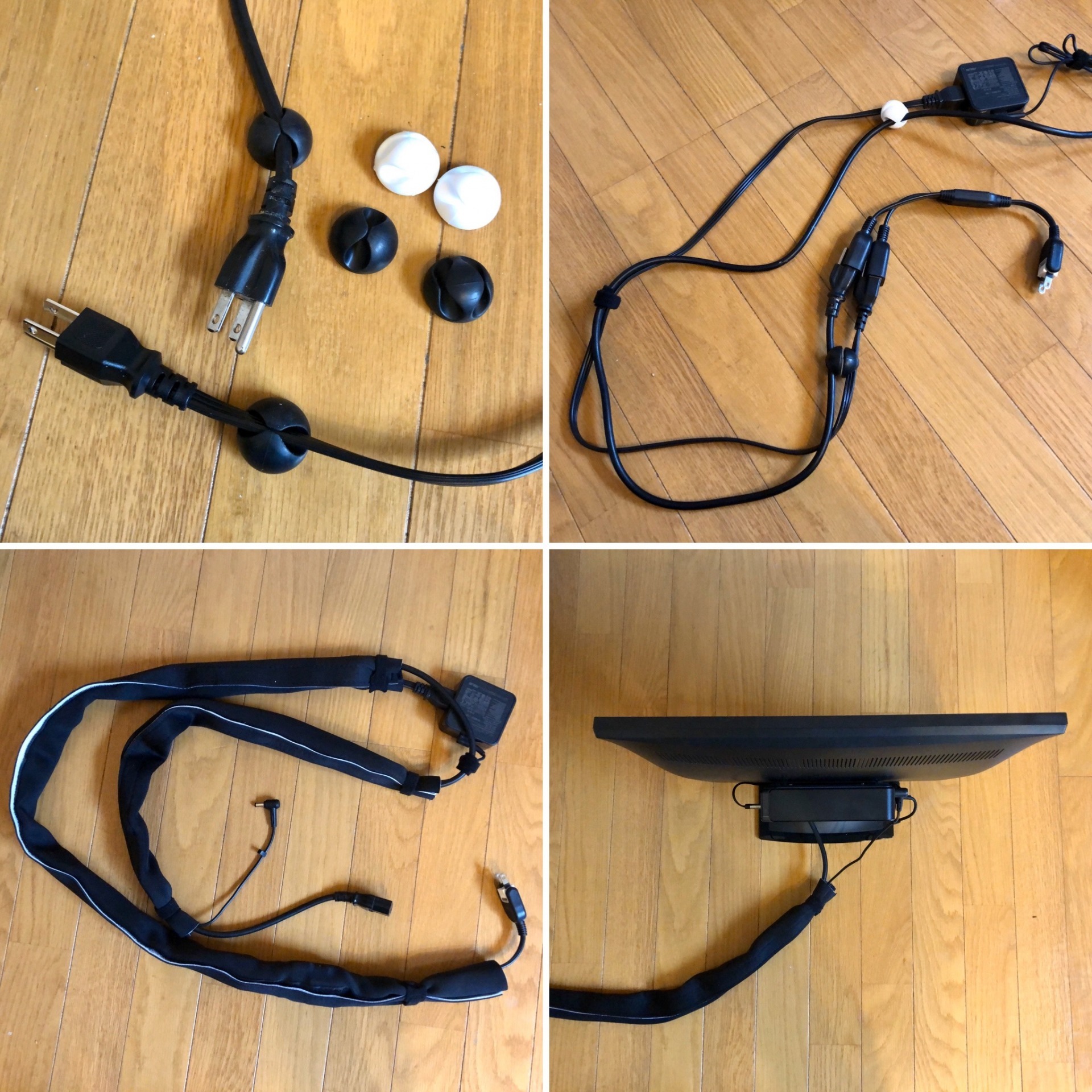 スッキリしたケーブル類