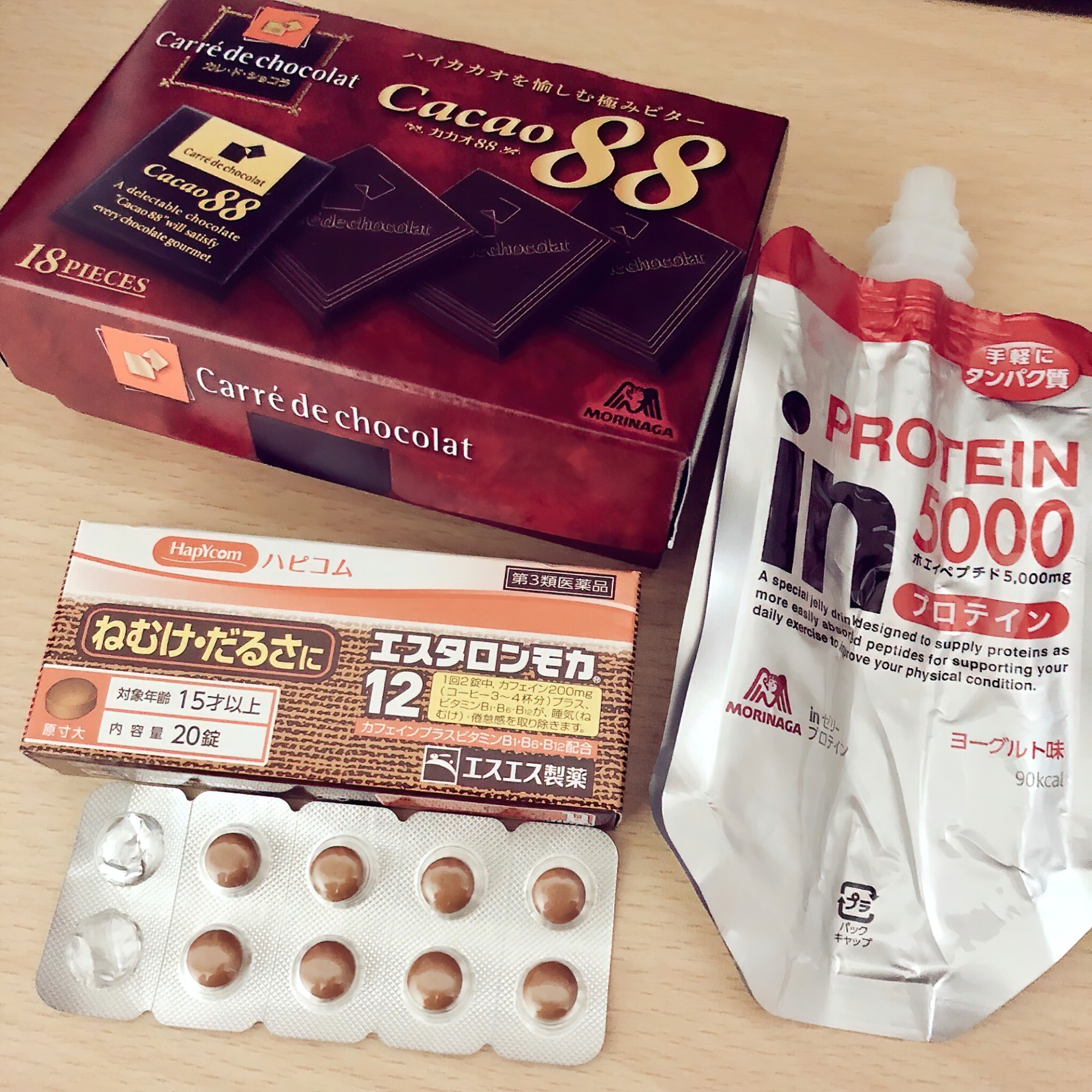 カフェイン、プロテイン、カカオポリフェノール!